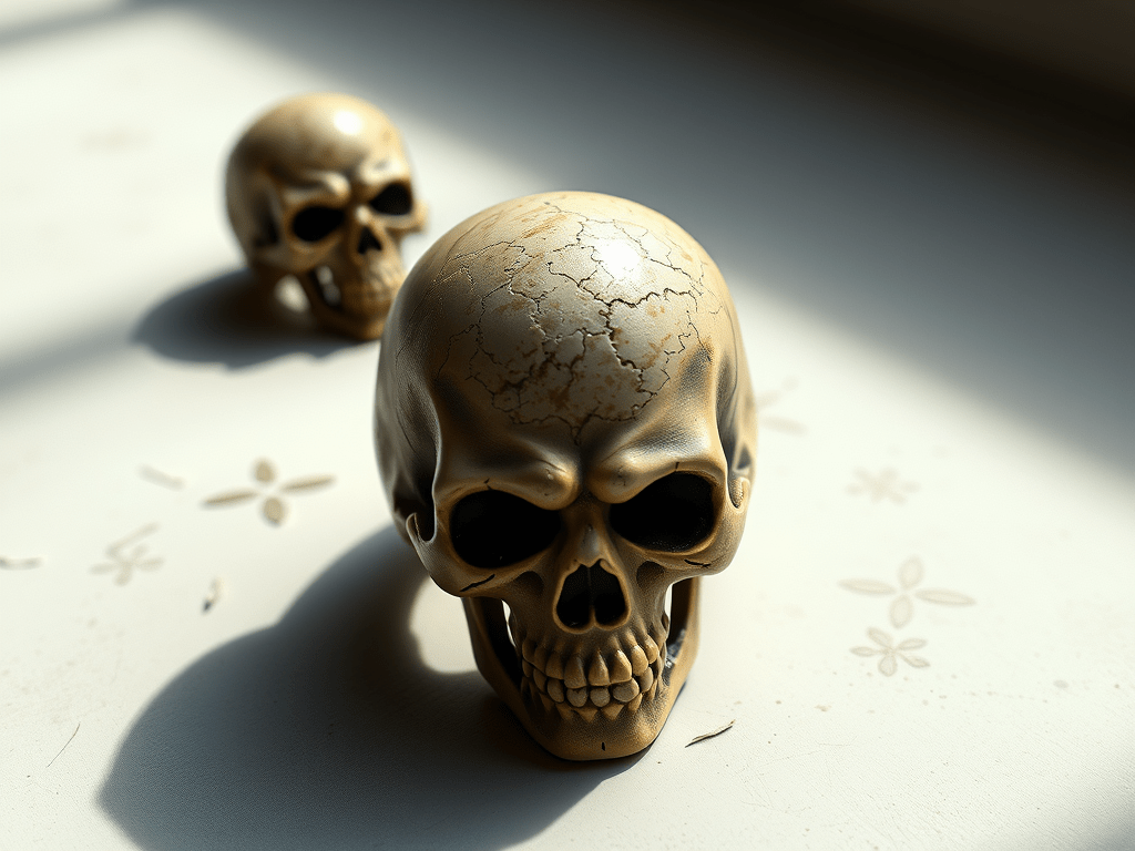 初めてスカルリングを作りました。